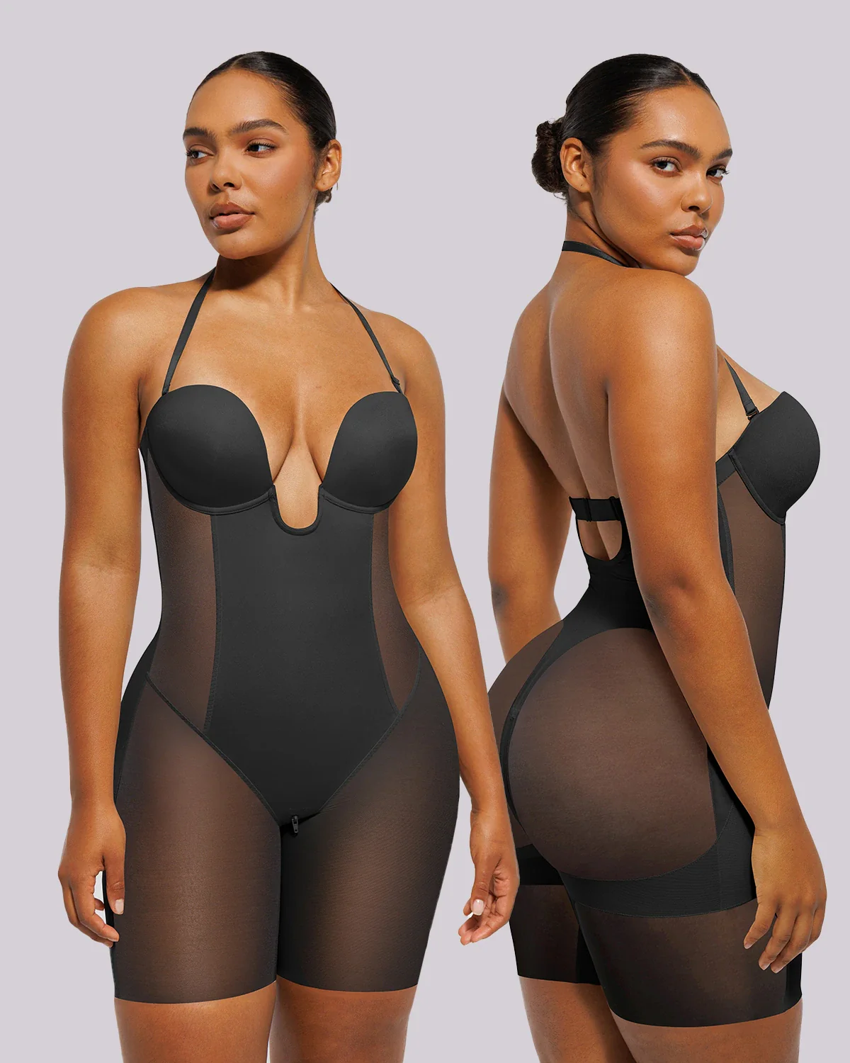 BOOT-YEAH™ MeshSmooth™ Deep Plunge Bodysuit - Image 15