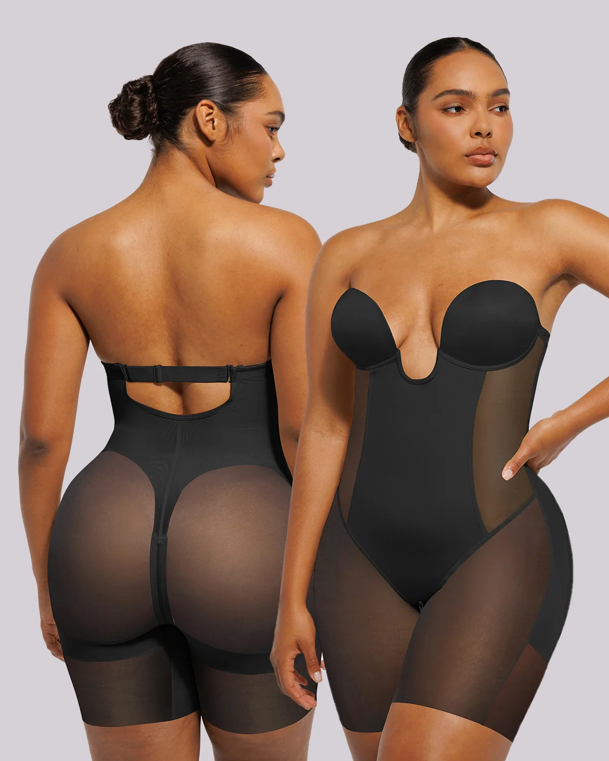 BOOT-YEAH™ MeshSmooth™ Deep Plunge Bodysuit - Image 16