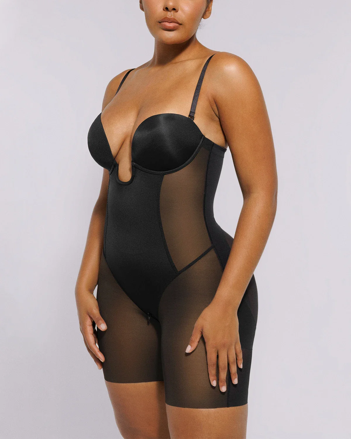 BOOT-YEAH™ MeshSmooth™ Deep Plunge Bodysuit - Image 17