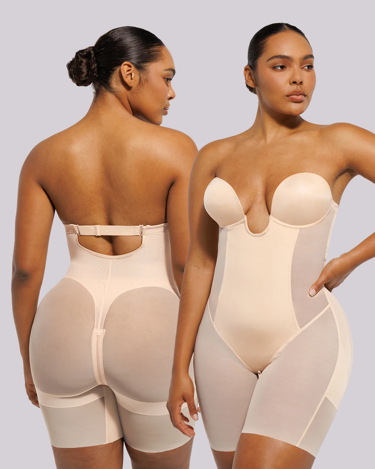 BOOT-YEAH™ MeshSmooth™ Deep Plunge Bodysuit - Image 3