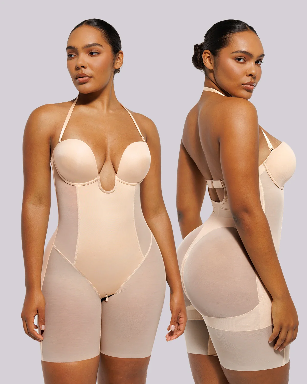BOOT-YEAH™ MeshSmooth™ Deep Plunge Bodysuit - Image 4