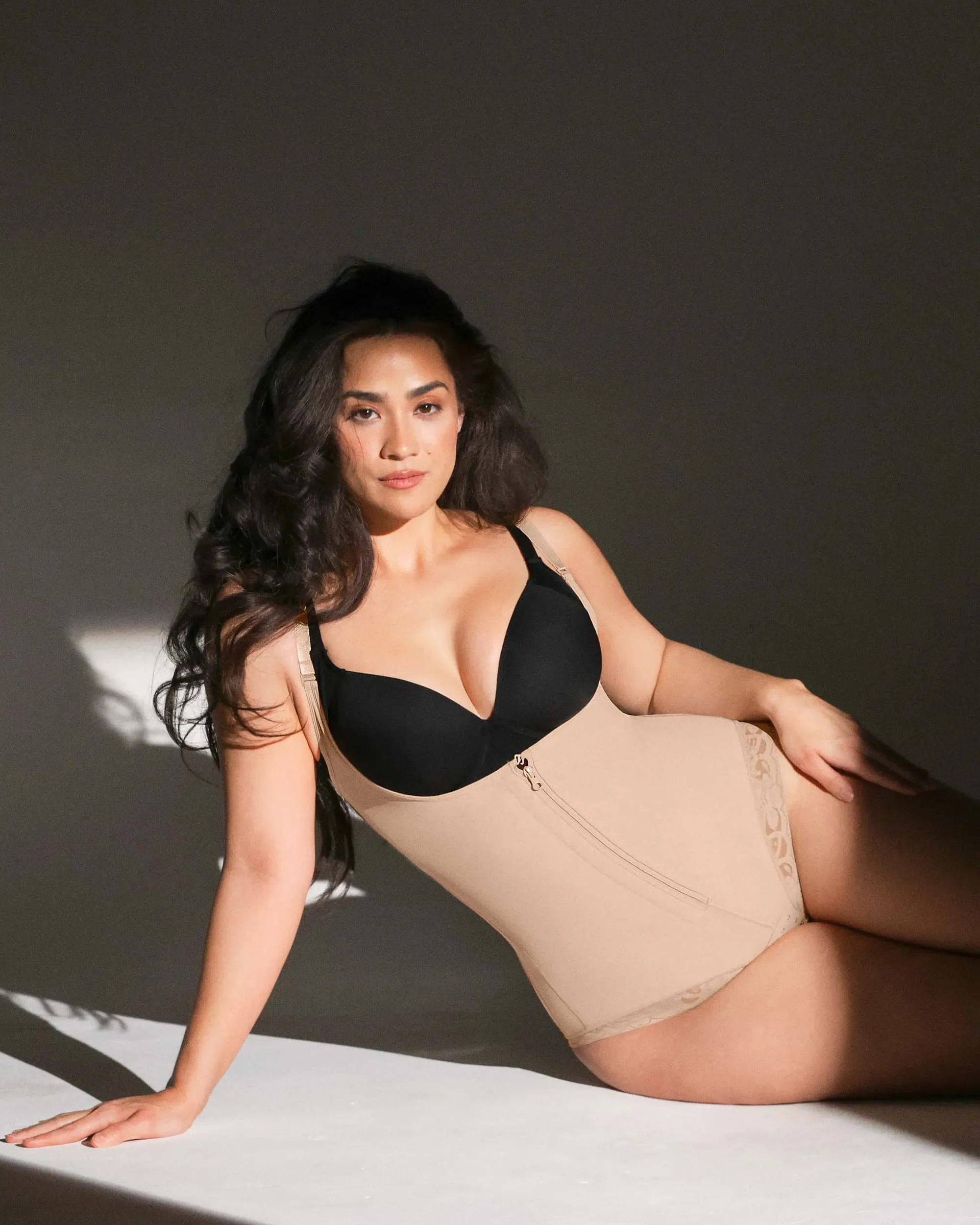 Bare Essentials™ AirSlim® Zipper Front Open Bust Brief Bodysuit - Image 11