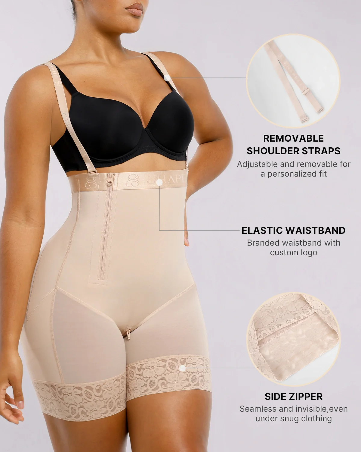 BOOT-YEAH™ AirSlim® Postpartum Side Zipper Support Short - Image 11