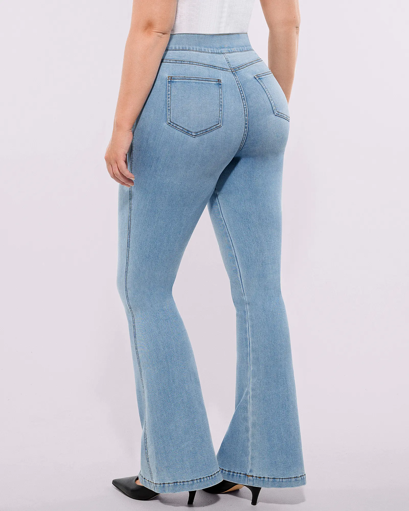 Bare Essentials™ AirSlim® High-Waisted Padded Hip Flare Jeans - Image 12