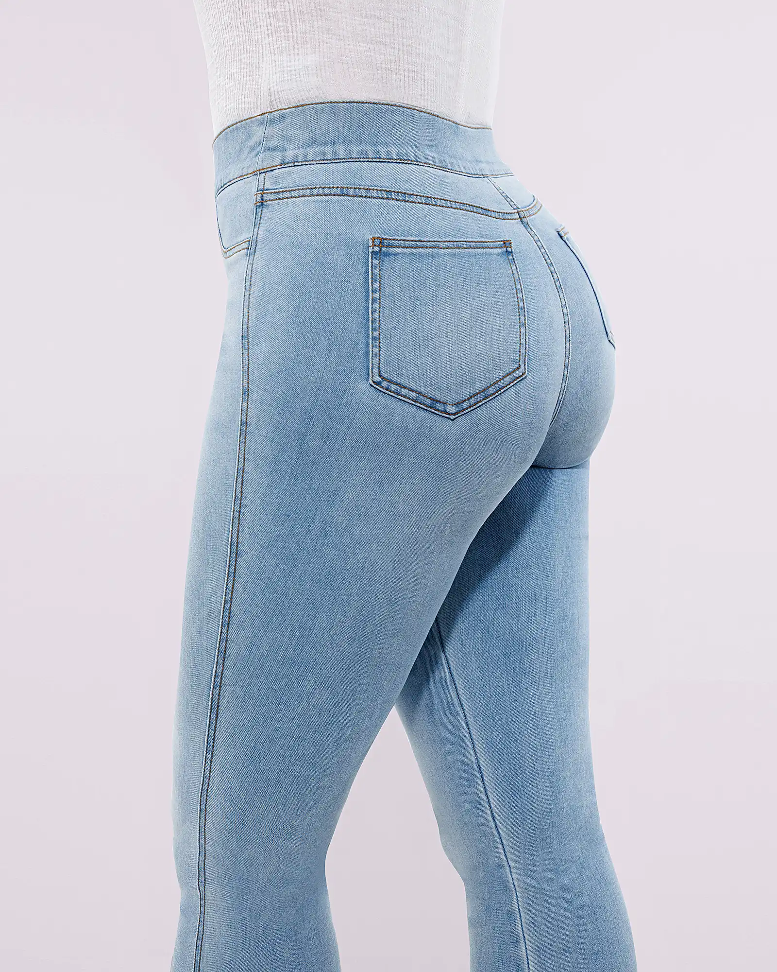 Bare Essentials™ AirSlim® High-Waisted Padded Hip Flare Jeans - Image 17