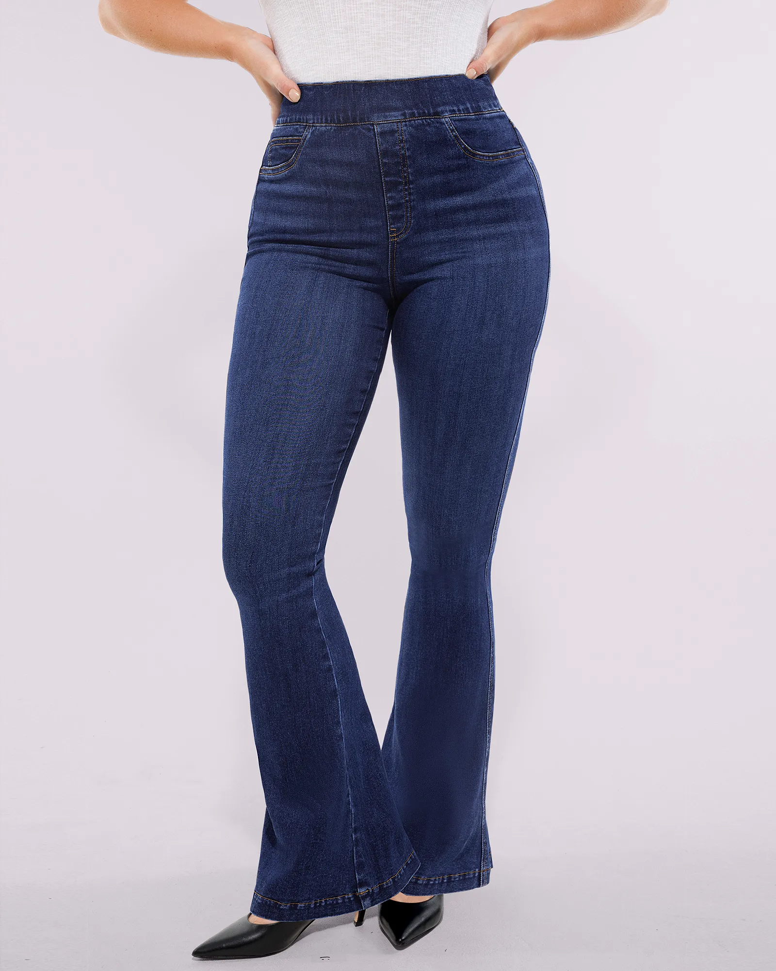 Bare Essentials™ AirSlim® High-Waisted Padded Hip Flare Jeans - Image 5