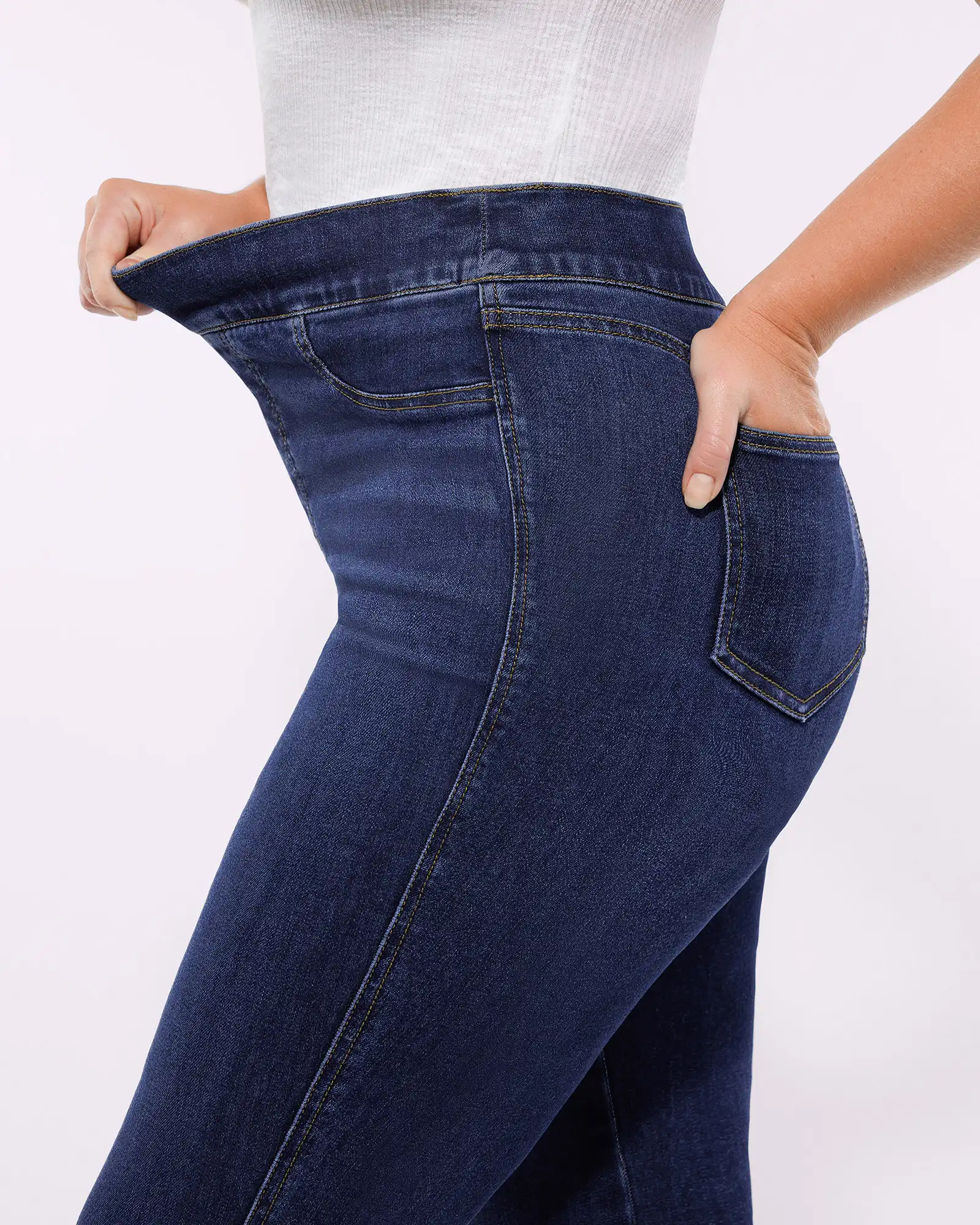 Bare Essentials™ AirSlim® High-Waisted Padded Hip Flare Jeans - Image 7