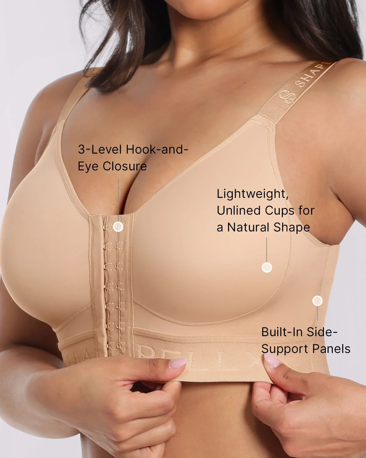 Bare Essentials™ AirSlim® Unlined Wireless Front-Closure Bra - Image 10