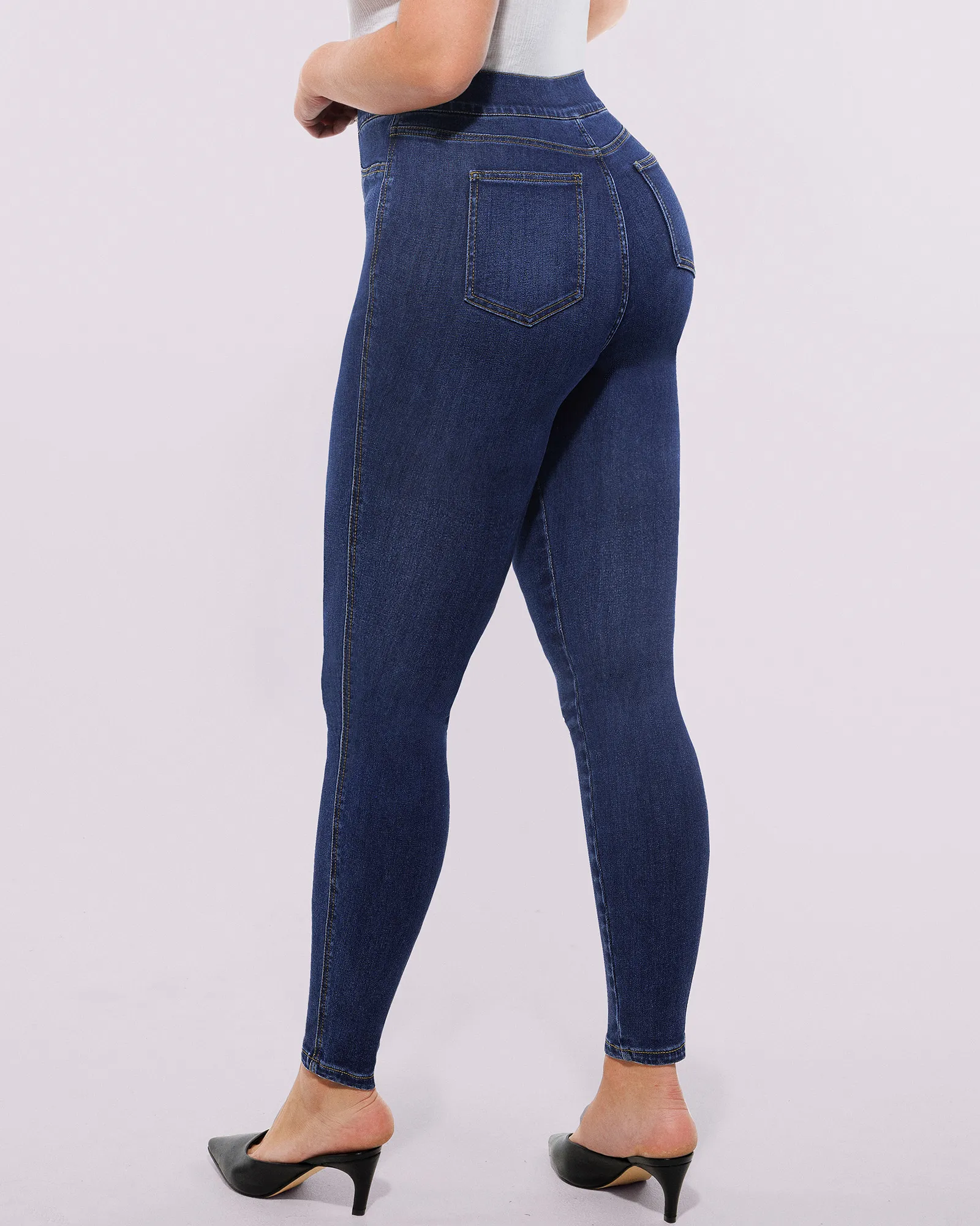 Bare Essentials™ High-Waisted Padded Hip Skinny Jeans - Image 16