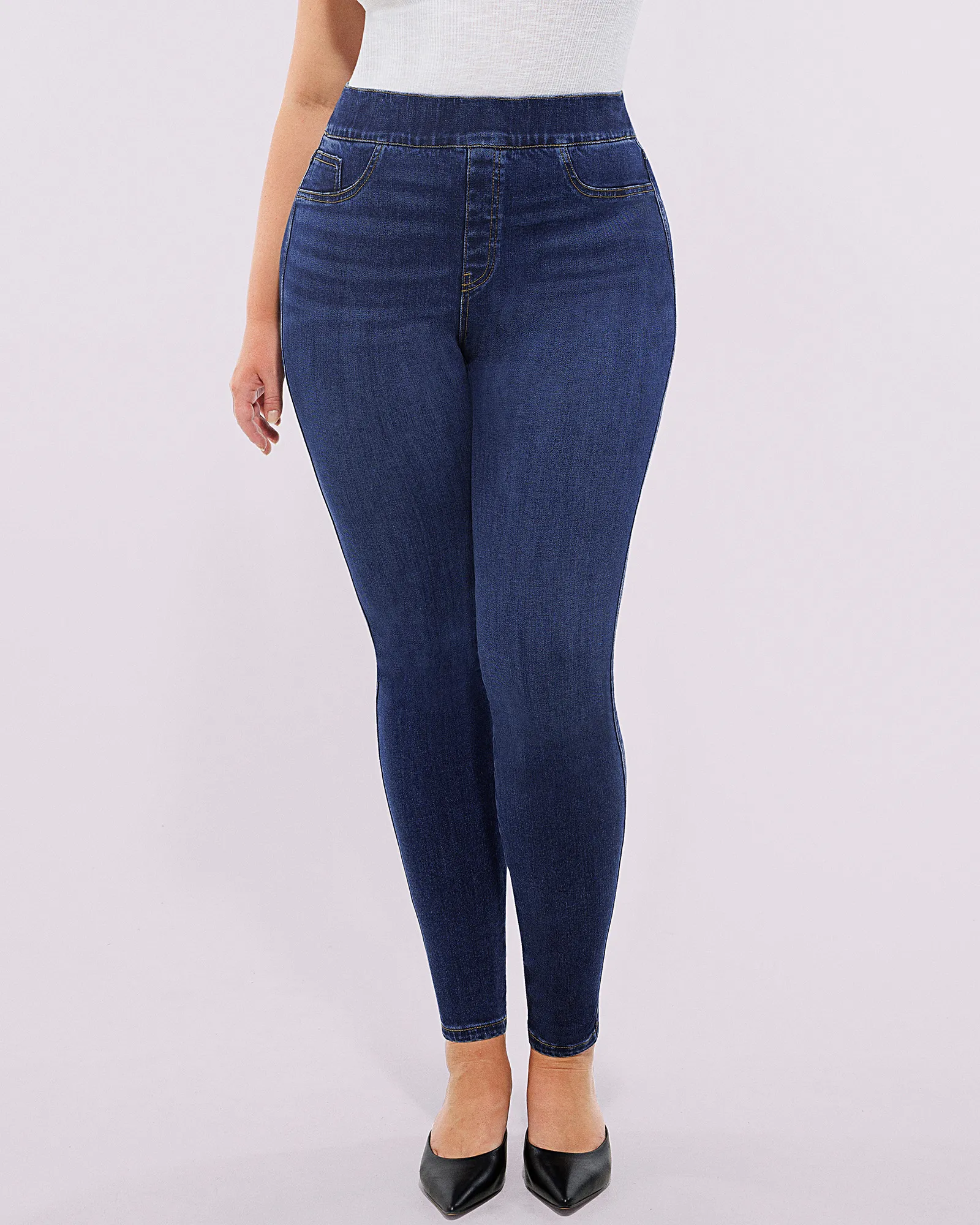 Bare Essentials™ High-Waisted Padded Hip Skinny Jeans - Image 21
