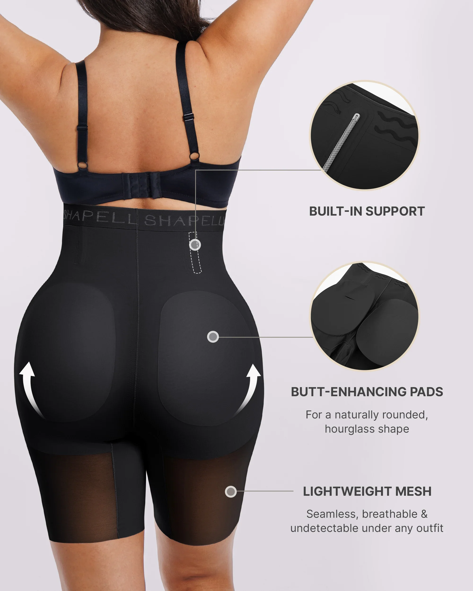 Bare Essentials™ MeshSmooth™ Butt Enhancer Padded Short - Image 12