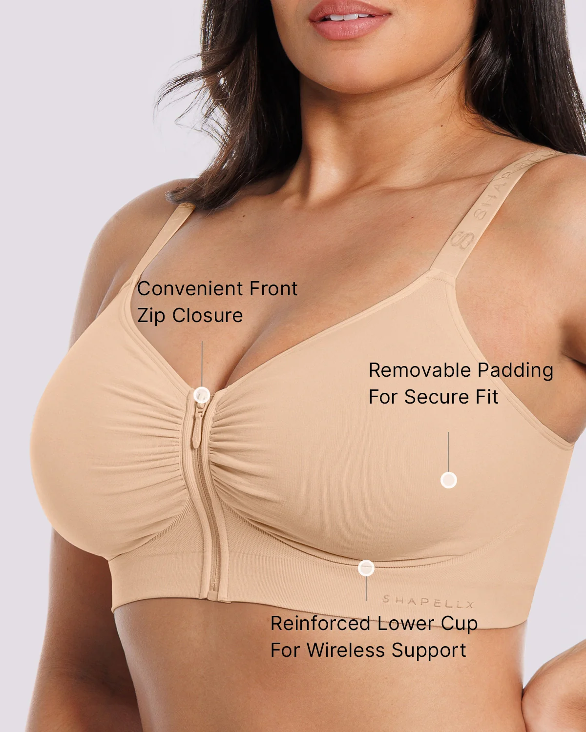 Bare Essentials™ Skin Flow Front-Zipper Wireless Bra - Image 27