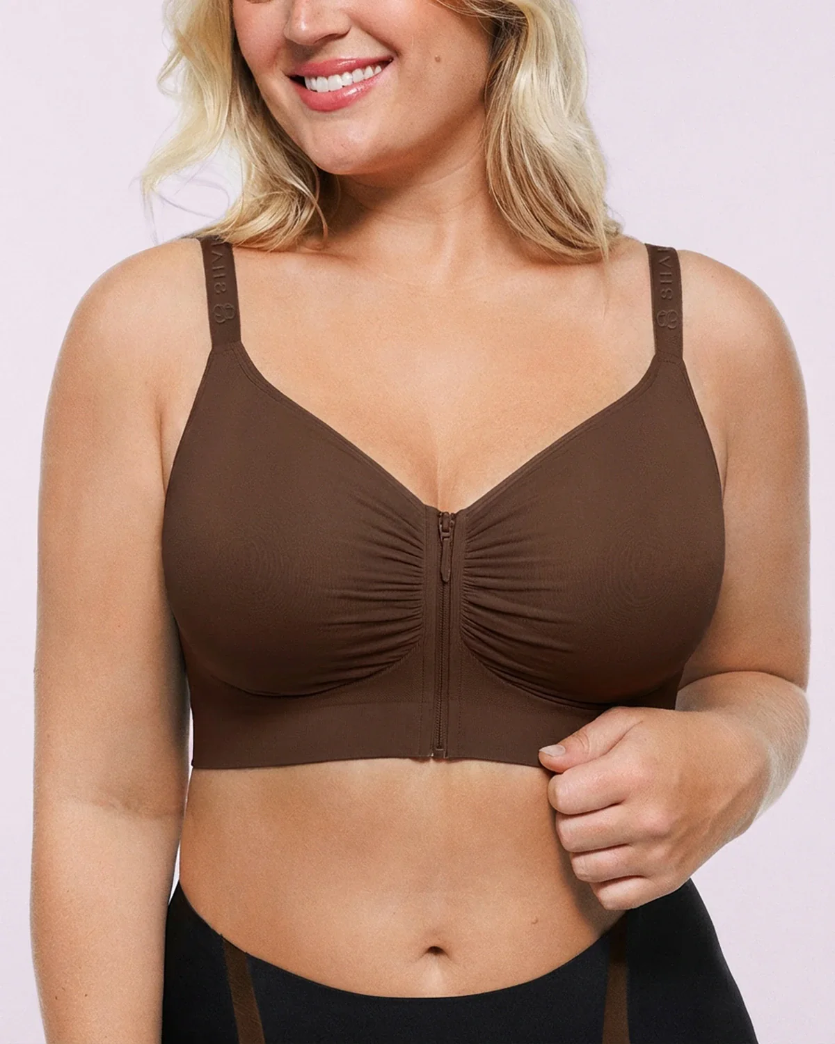 Bare Essentials™ Skin Flow Front-Zipper Wireless Bra - Image 41