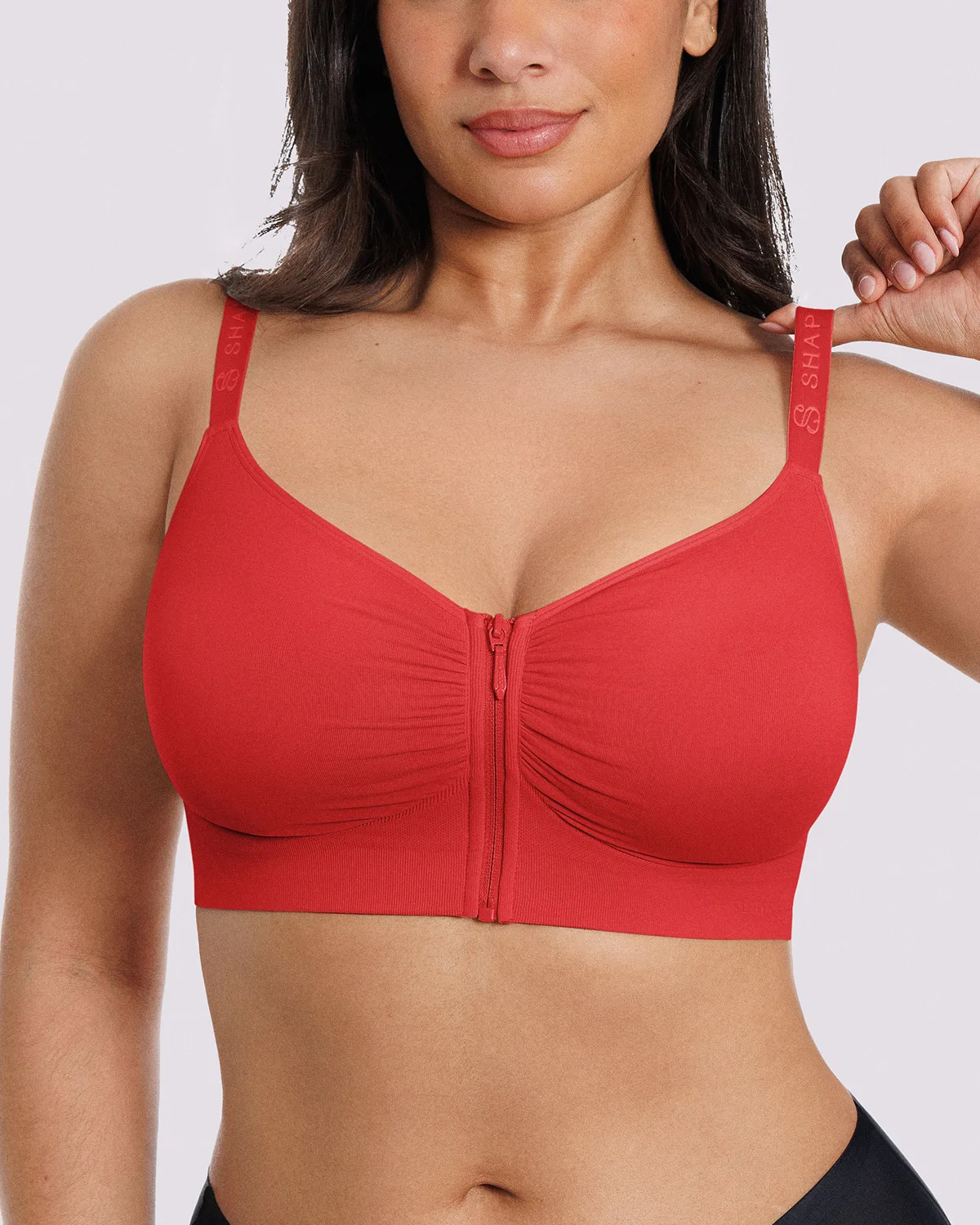 Bare Essentials™ Skin Flow Front-Zipper Wireless Bra - Image 5