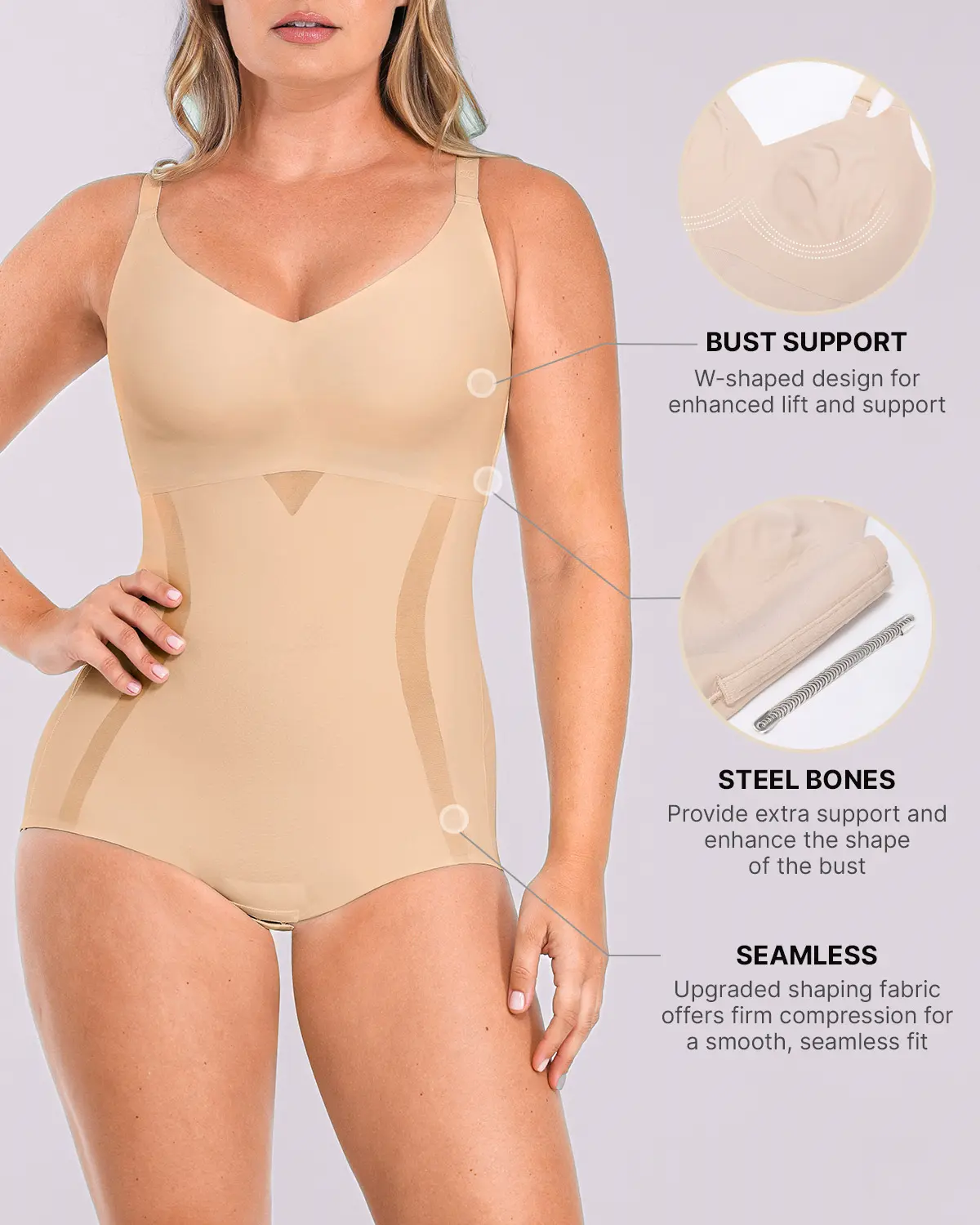 Curve Code™ Contour Comfy Smoothing Brief Bodysuit - Image 10