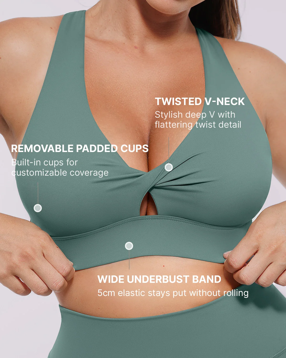 NeoSweat® AirSlim® Cutout Medium Impact Sports Bra - Image 3