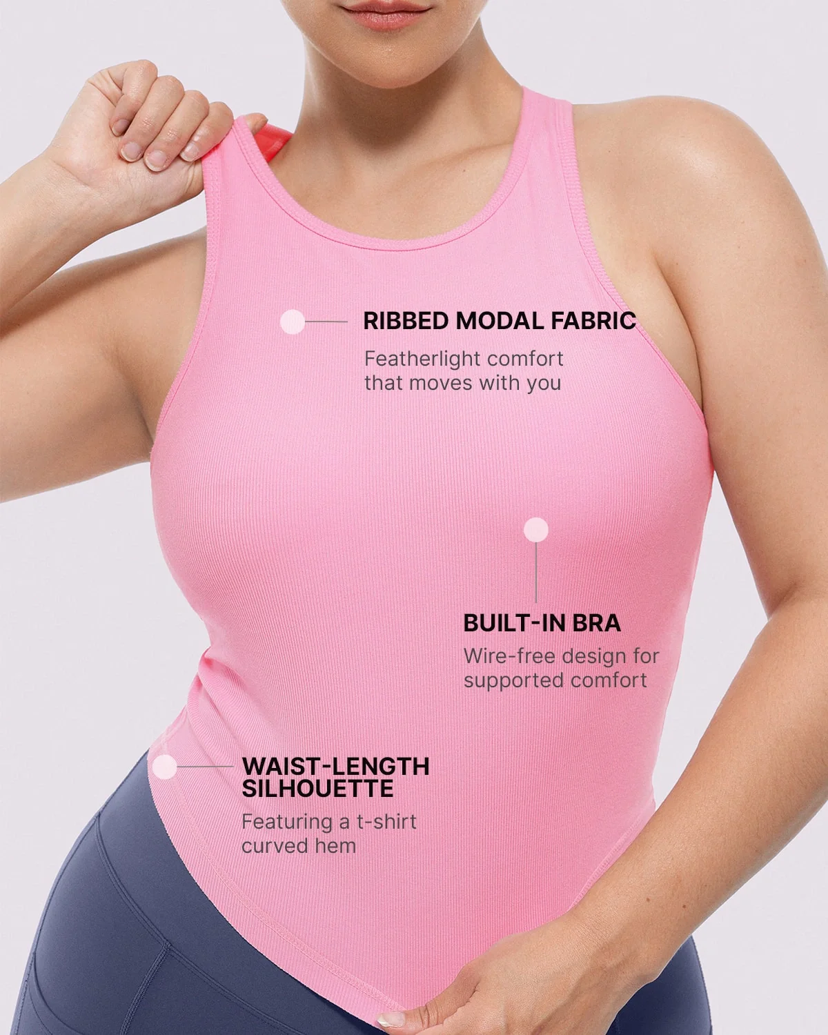 NeoSweat® AirSlim® Essential Built-In Bra Tank - Image 14