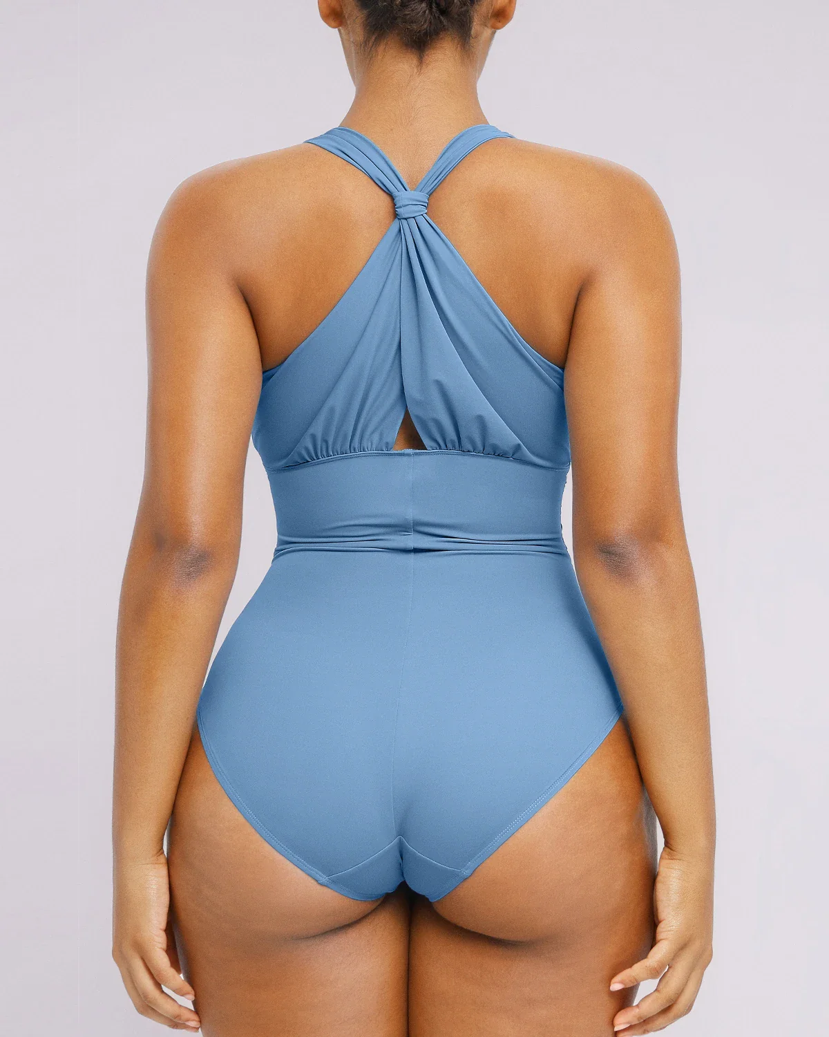 Smart Sculpt™ Ruched Twist-Front Shaping Swimsuit - Image 3