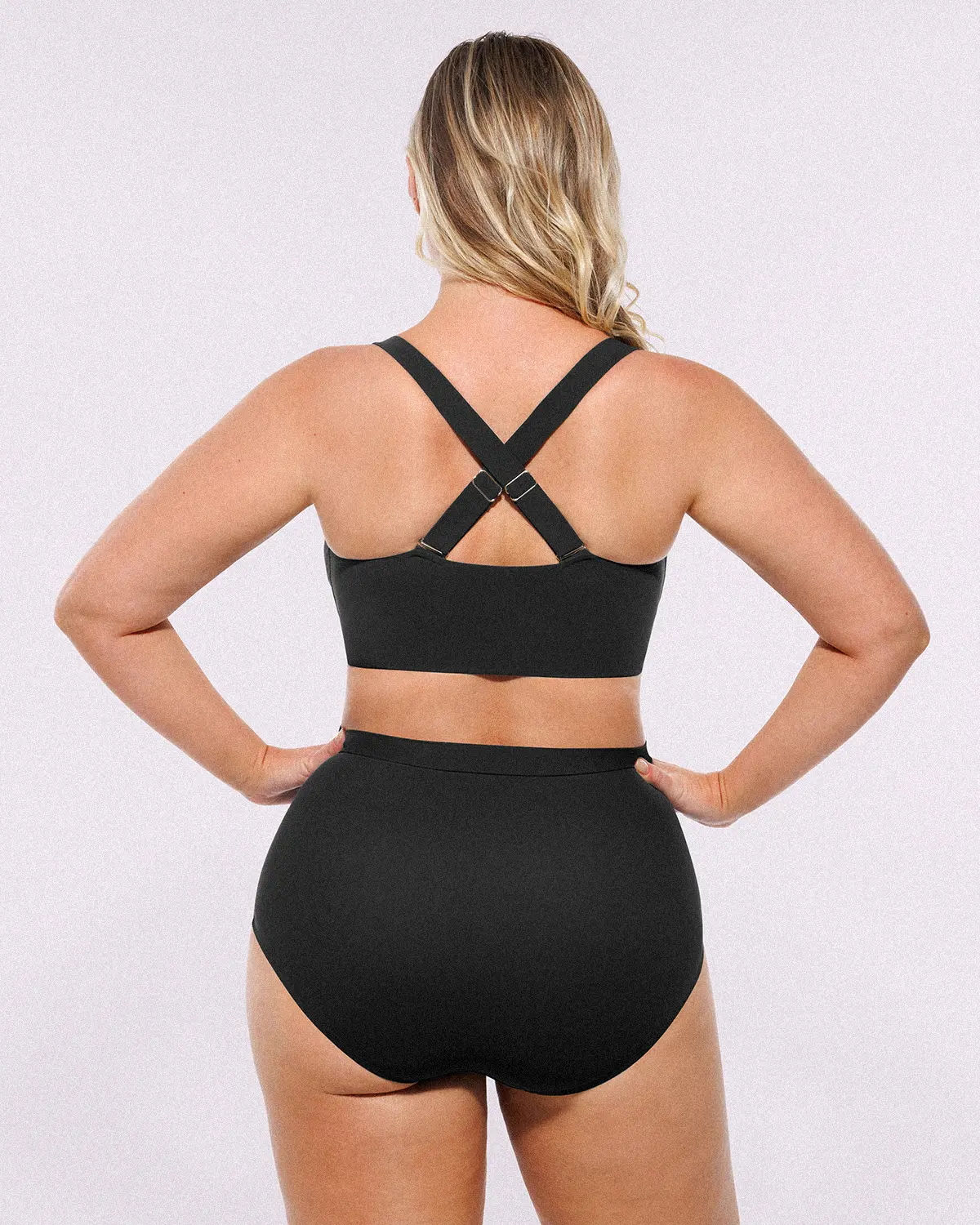 Smart Sculpt™ Ruched V-Neck Bikini Top & High-Waisted Bottom Set - Image 47