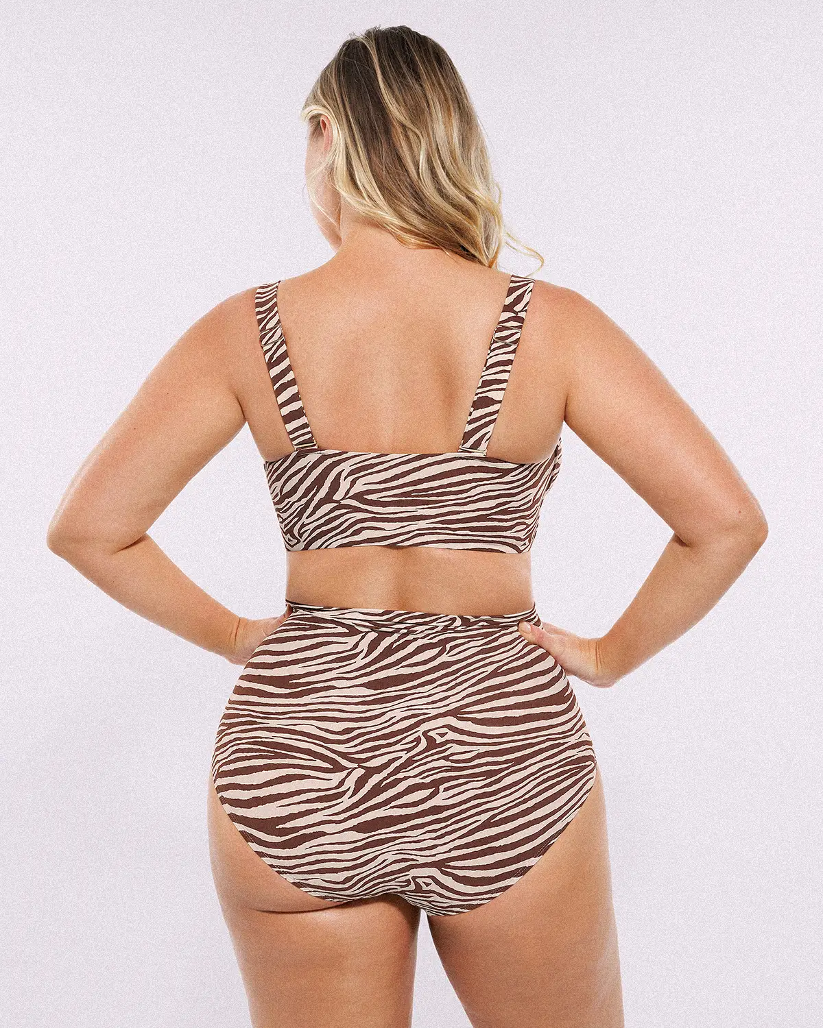 Smart Sculpt™ Ruched V-Neck Bikini Top & High-Waisted Bottom Set - Image 6