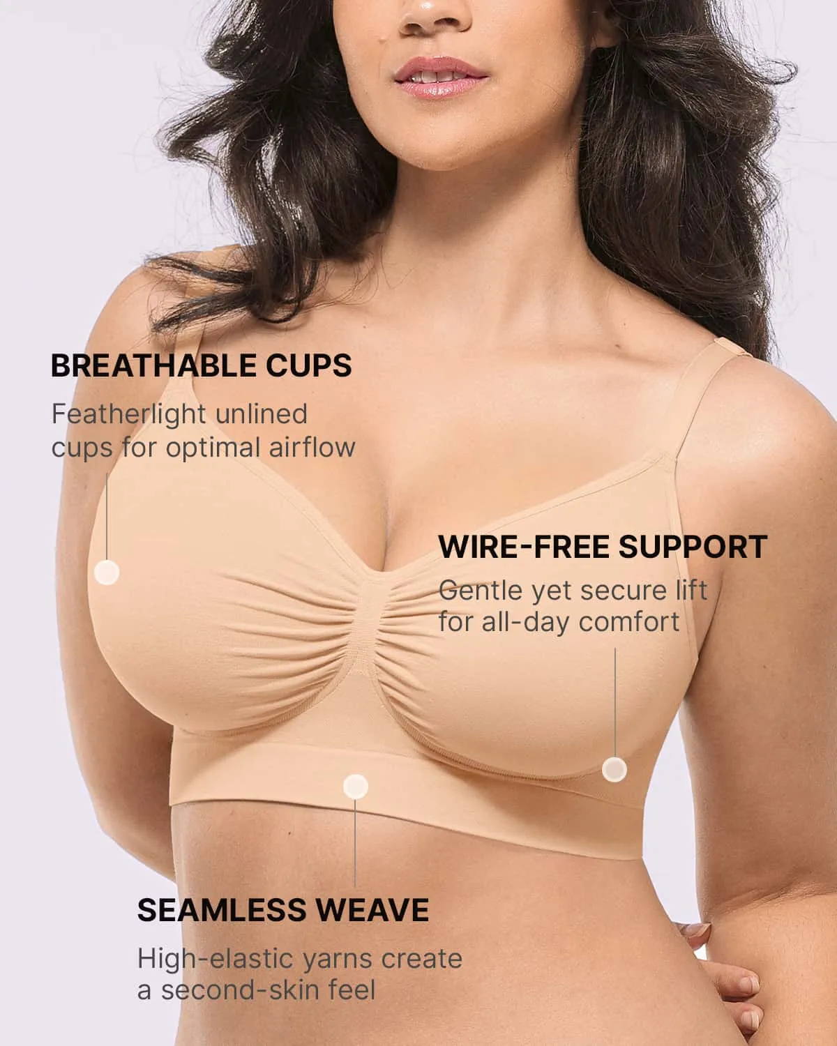Bare Essentials™ Skin Flow Smooth Unlined Wireless Bra - Image 4