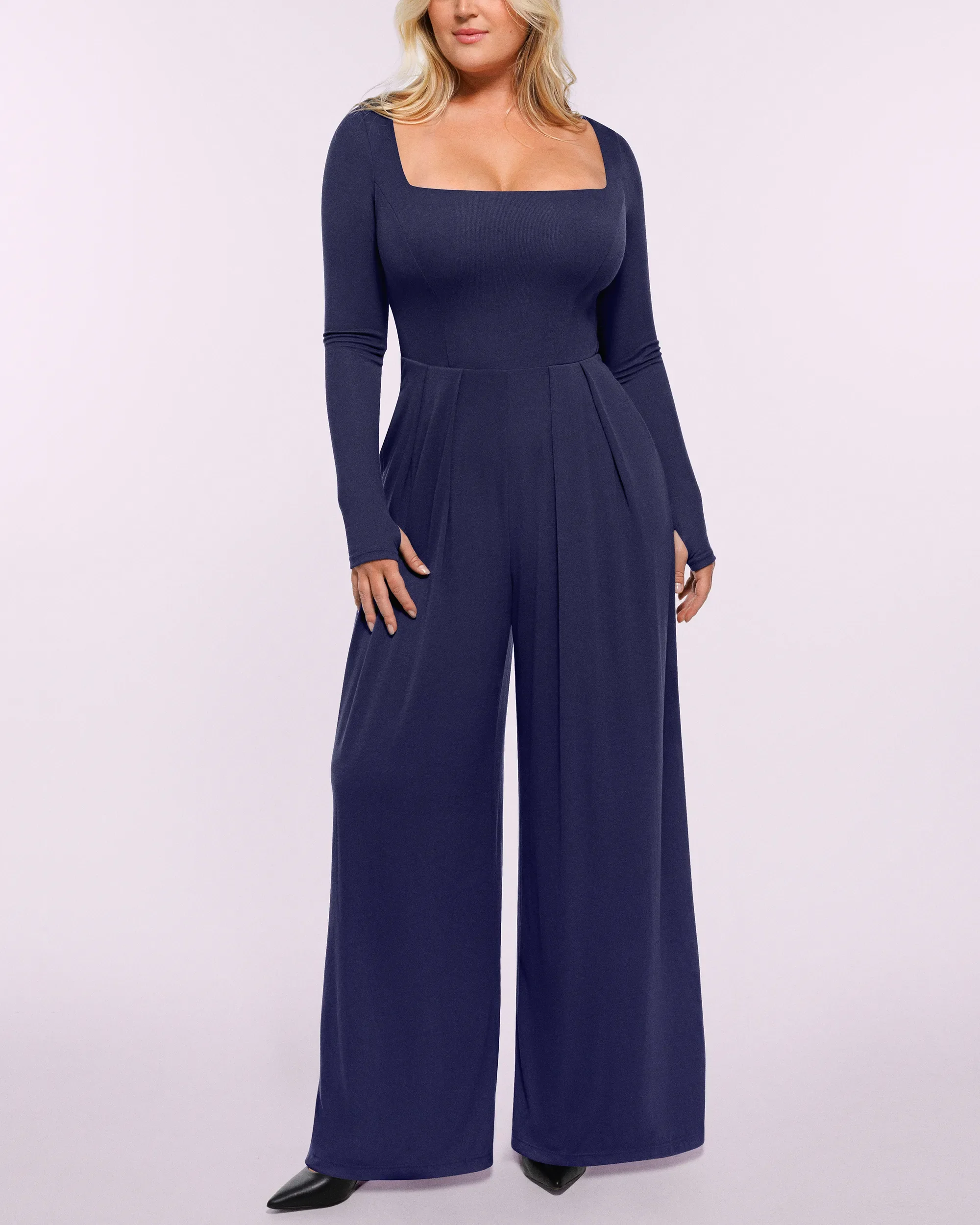 Bare Essentials™ AirSlim® Square Neckline Built-In Shaping Jumpsuit - Image 13
