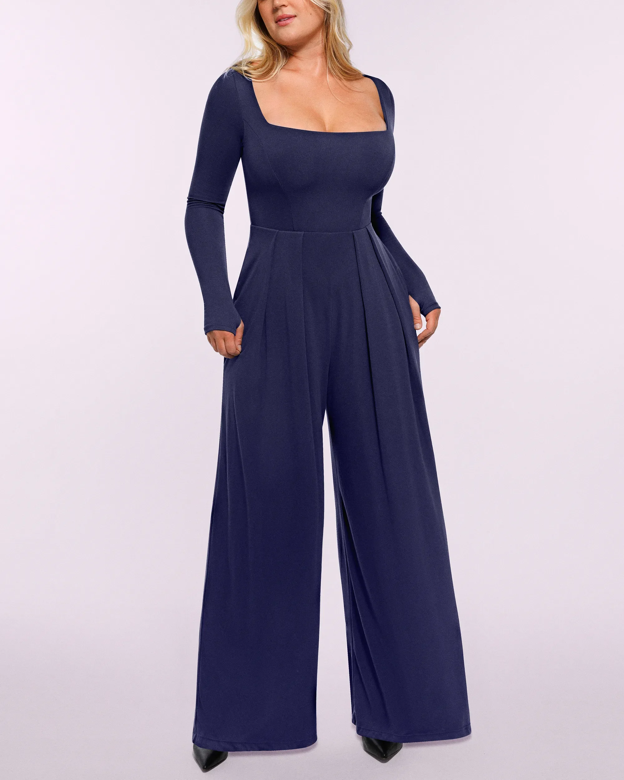 Bare Essentials™ AirSlim® Square Neckline Built-In Shaping Jumpsuit - Image 16