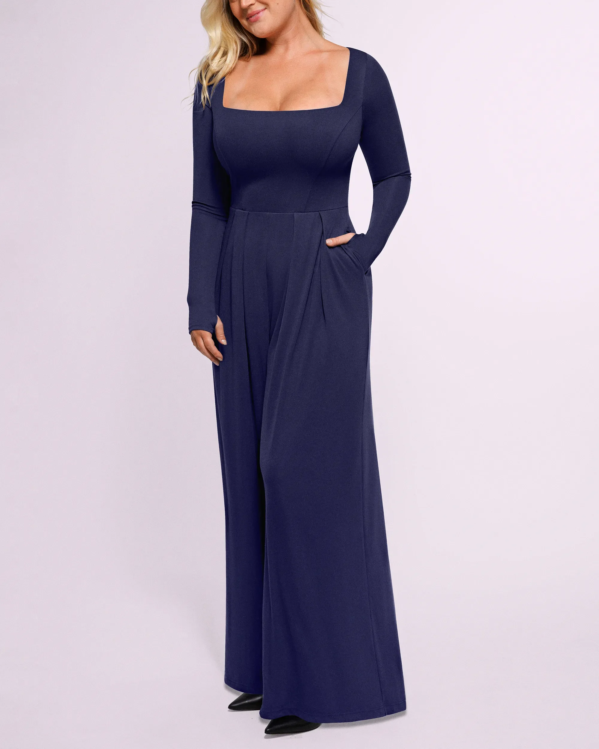 Bare Essentials™ AirSlim® Square Neckline Built-In Shaping Jumpsuit - Image 17