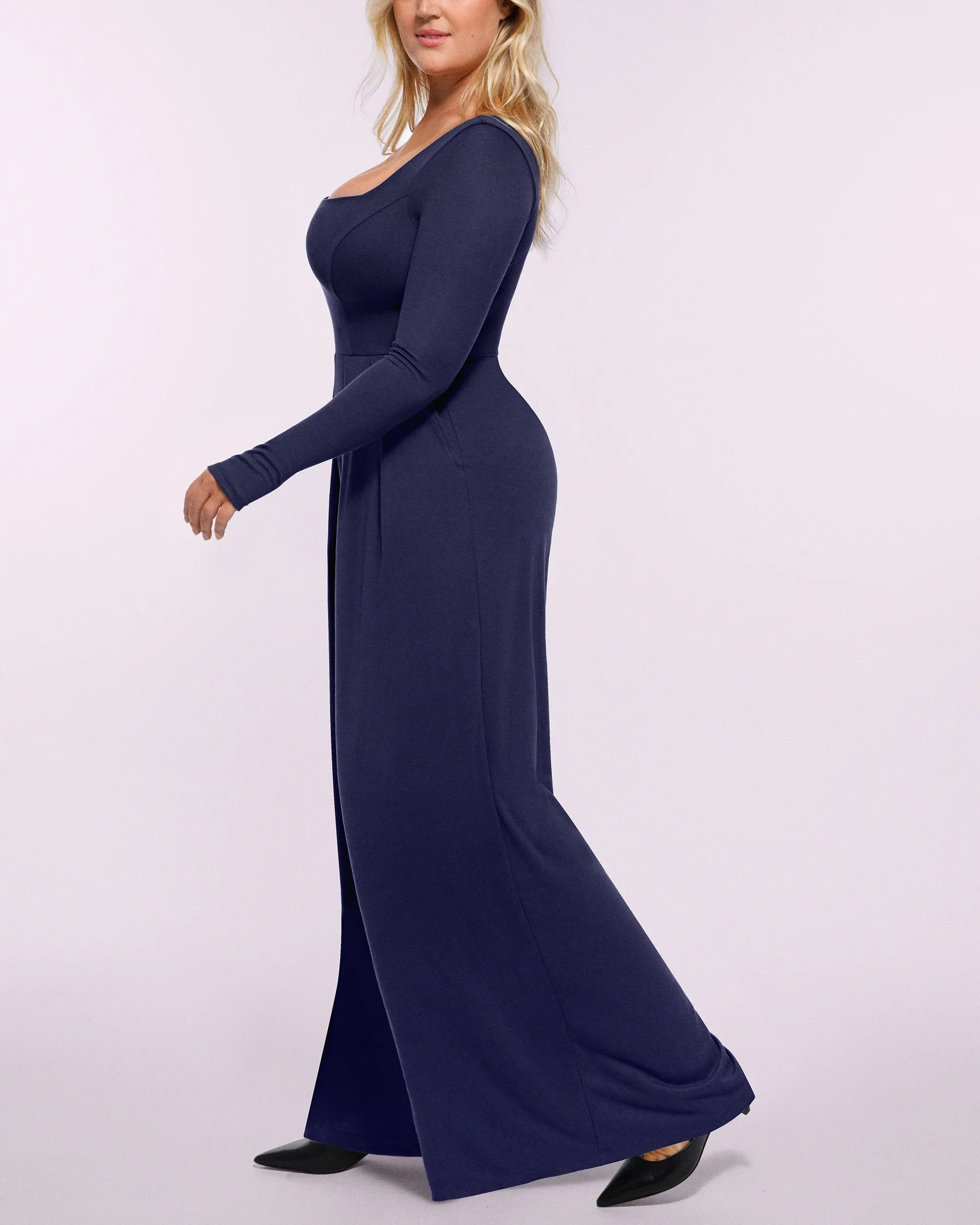 Bare Essentials™ AirSlim® Square Neckline Built-In Shaping Jumpsuit - Image 19