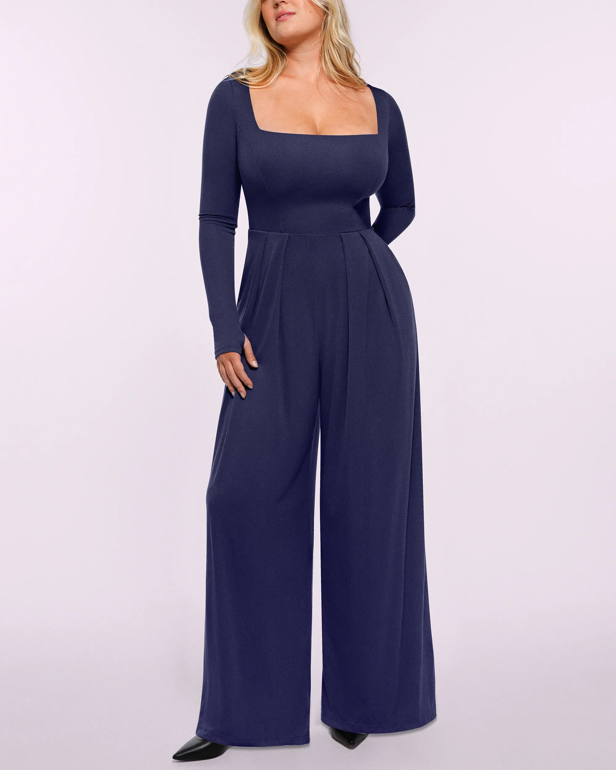 Bare Essentials™ AirSlim® Square Neckline Built-In Shaping Jumpsuit - Image 20