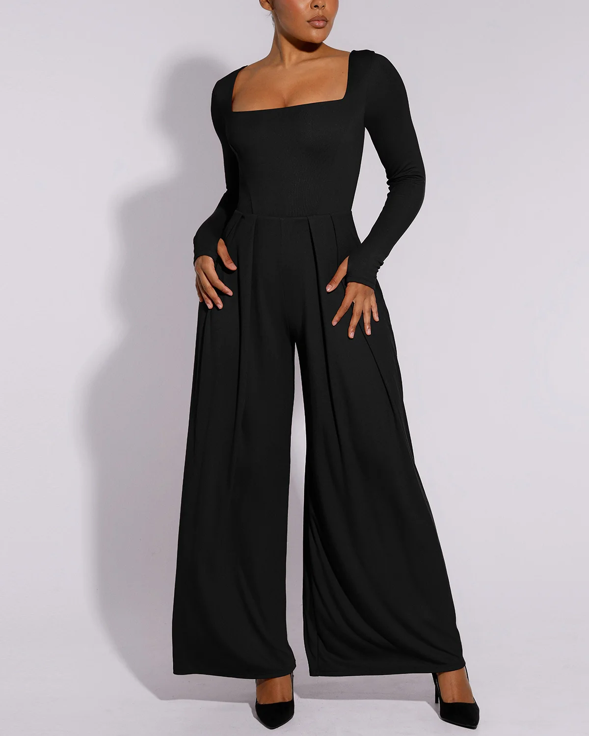 Bare Essentials™ AirSlim® Square Neckline Built-In Shaping Jumpsuit - Image 21