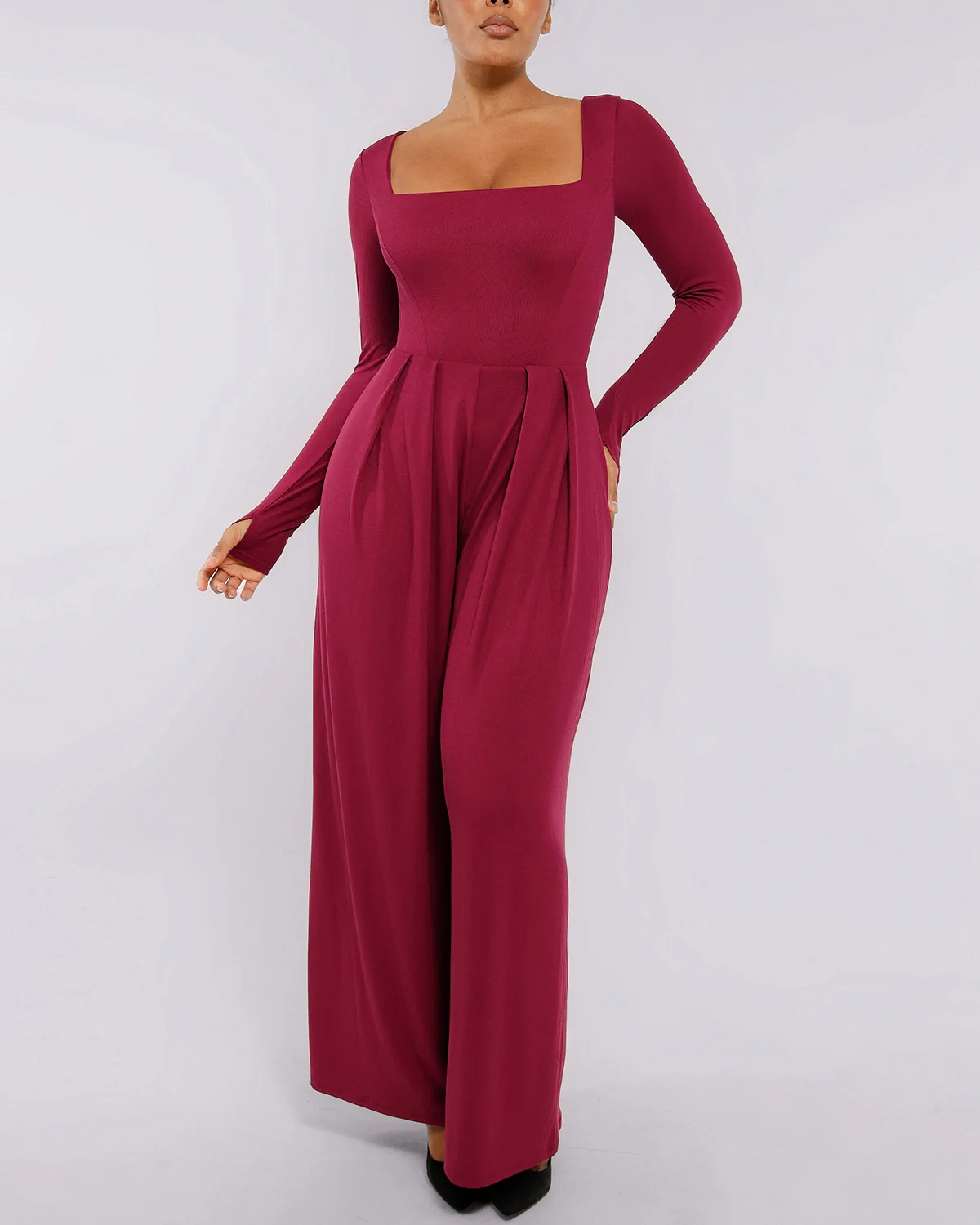 Bare Essentials™ AirSlim® Square Neckline Built-In Shaping Jumpsuit - Image 3