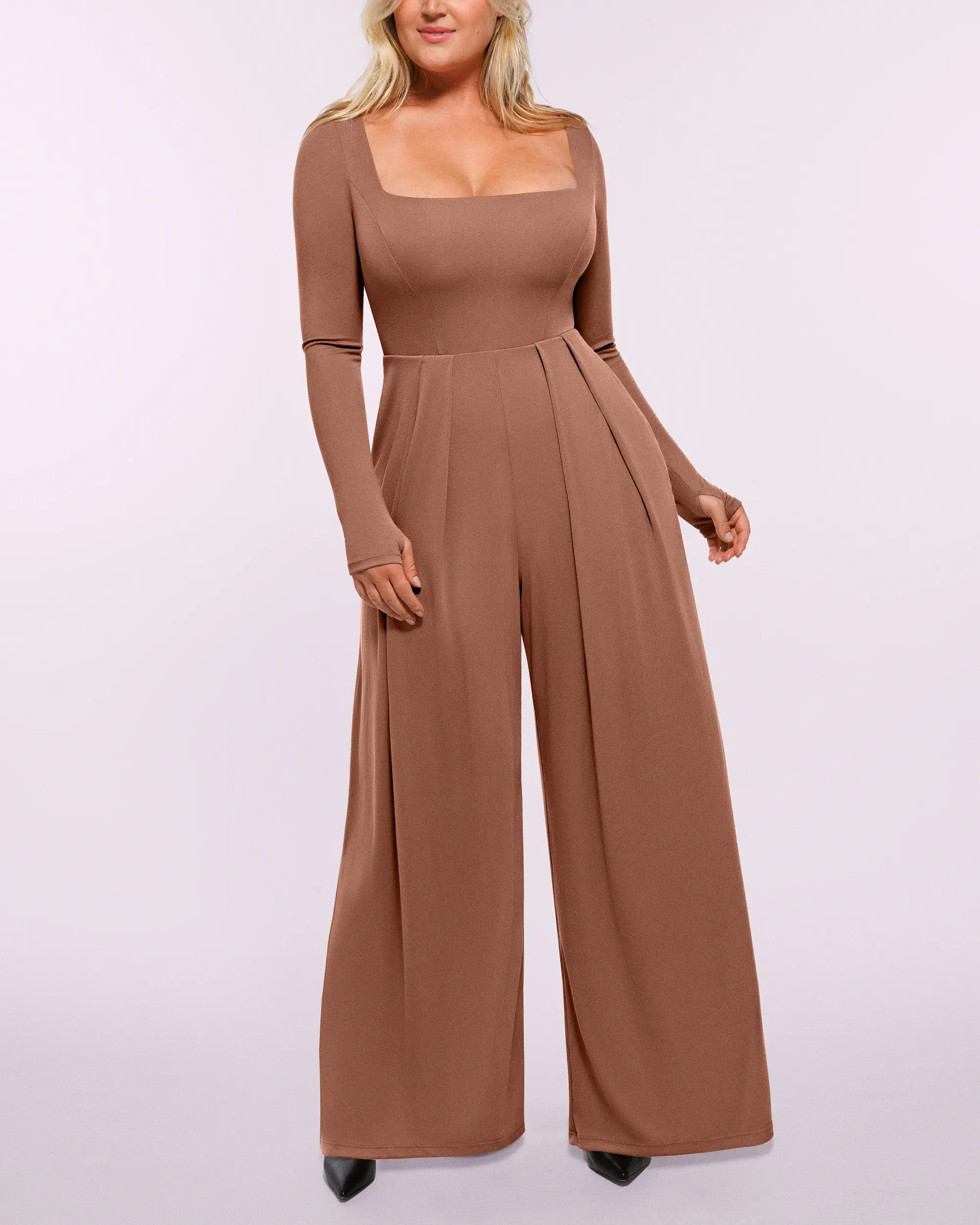 Bare Essentials™ AirSlim® Square Neckline Built-In Shaping Jumpsuit - Image 36