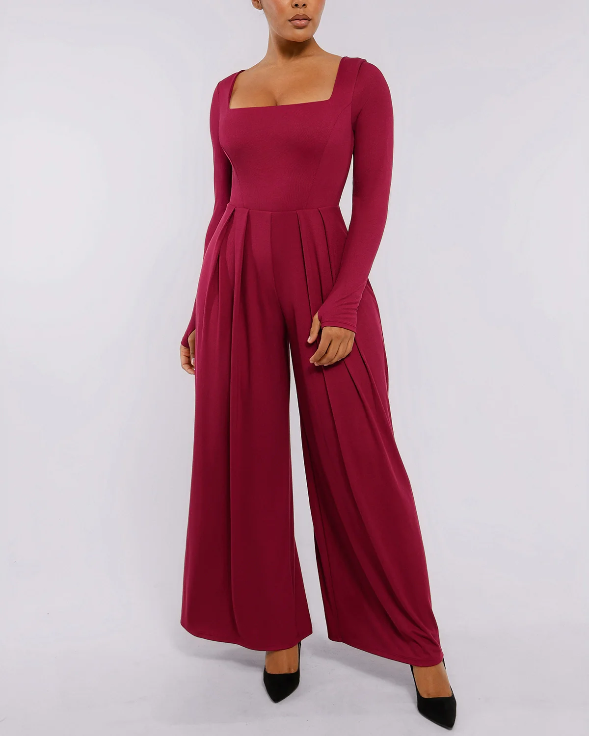Bare Essentials™ AirSlim® Square Neckline Built-In Shaping Jumpsuit - Image 5
