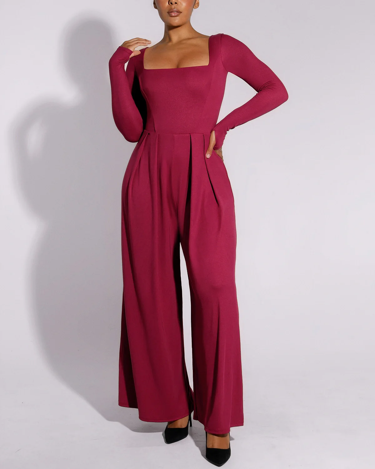 Bare Essentials™ AirSlim® Square Neckline Built-In Shaping Jumpsuit - Image 7