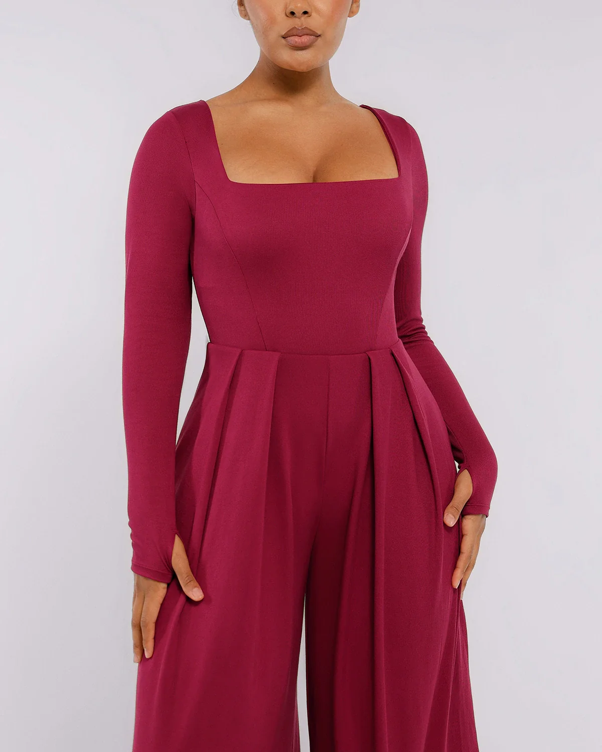 Bare Essentials™ AirSlim® Square Neckline Built-In Shaping Jumpsuit - Image 9